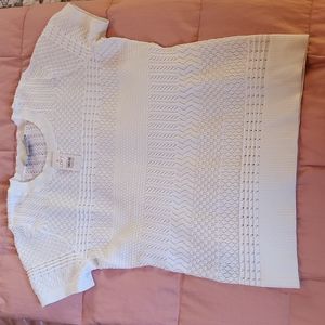 White knit Loft top. Size small. NWT.